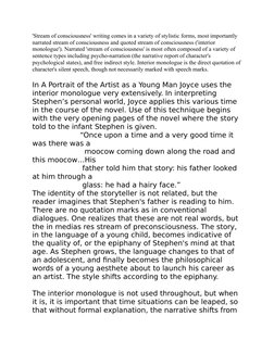 Stream of Consciousness in Joyce's Novel | PDF | A Portrait Of The ...