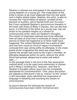 Stream of Consciousness in Joyce's Novel | PDF | A Portrait Of The ...