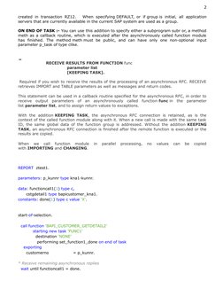 SAP ABAP Parallel Processing Guide | PDF | Subroutine | Parameter ...