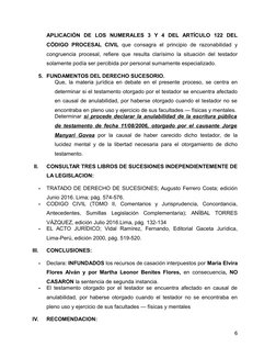 APLICACIÓN  DE  LOS  NUMERALES  3  Y  4  DEL  ARTÍCULO  122  DEL
CÓDIGO  PROCESAL  CIVIL que  consagra  el  principio  de  ra