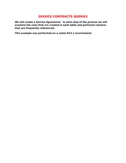 Service Contract Queries Overview | PDF | Invoice | Computing