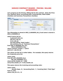 Service Contract Queries Overview | PDF | Invoice | Computing