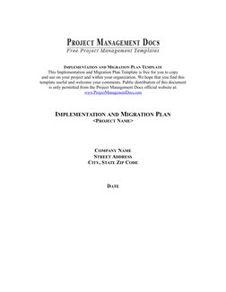 (http://www.120society.com/)IMPLEMENTATION AND MIGRATION PLAN TEMPLATE
This Implementation and Migration Plan Template is fr