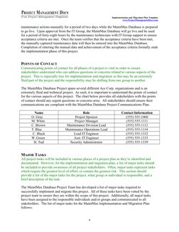 (http://www.120society.com/)Implementation and Migration Plan Template
www.ProjectManagementDocs.com (http://www.ProjectMana