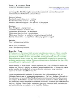 (http://www.120society.com/)Implementation and Migration Plan Template
www.ProjectManagementDocs.com (http://www.ProjectMana