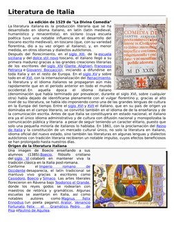 Literatura de Italia
La edición de 1529 de "La Divina Comedia"
La literatura  italiana es  la  producción  literaria  que  se