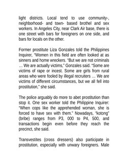 Sex Tourism and Prostitution in the Philippines PDF Brothel  