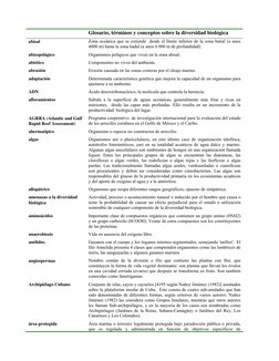 Glosario, términos y conceptos sobre la diversidad biológica 
abisal 
Zona oceánica que se extiende  desde el límite inferi