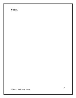 9 
30 Hour OSHA Study Guide  
 
NOTES: 
 

