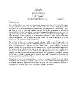 GHRIEM 
INTERNAL EXAM
MBA YEAR II
                                         CASE STUDIES IN HRM 406 C                       MA