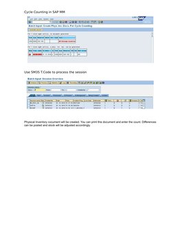 SAP MM Cycle Counting Process Guide | PDF | Inventory | Business