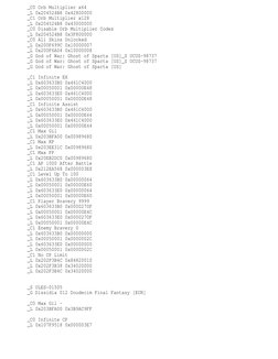 _C0 Orb Multiplier x64
_L 0x204524B8 0x42800000
_C1 Orb Multiplier x128
_L 0x204524B8 0x43000000
_C0 Disable Orb Multiplier C