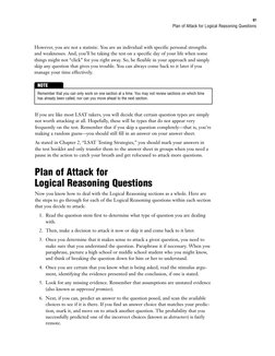 Plan of Attack for Logical Reasoning Questions
97
However, you are not a statistic. You are an individual with specific perso
