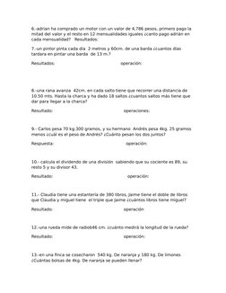 6.-adrian ha comprado un motor con un valor de 4,786 pesos, primero pago la 
mitad del valor y el resto en 12 mensualidades i