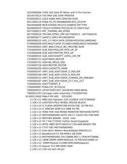 3014060006 TVSE 245 Gold PF Motor with 5 Pin Connec
3014070014 TVS MSP 240 STAR PRINTER
4240000015 LOCK KABA MAS CENCON S200