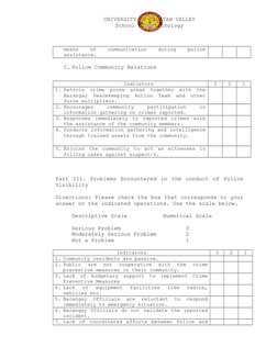 UNIVERSITY OF CAGAYAN VALLEY
School of Criminology
means
 
of
 
communication
 
during
 
police
assistance.
C. Police Communi