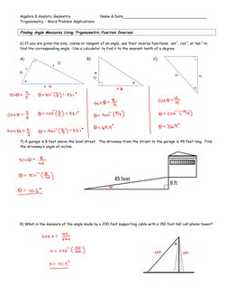 Trigonometry Word Problems Workbook | PDF | Trigonometric Functions ...