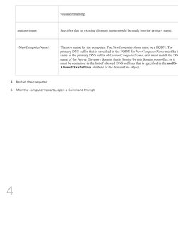 4
you are renaming.
/makeprimary:
Specifies that an existing alternate name should be made into the primary name.
<NewCompute