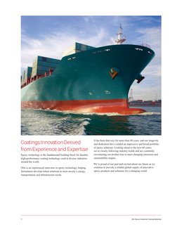 2 	
Olin Epoxy Industrial Coating Materials
Coatings Innovation Derived 
from Experience and Expertise
Epoxy technology is th