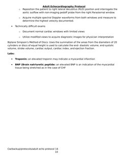 Adult Echocardiography Protocol Guide | PDF | Heart Valve | Ventricle ...