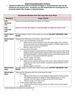 Adult Echocardiography Protocol Guide | PDF | Heart Valve | Ventricle ...