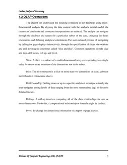 Online Analytical Processing