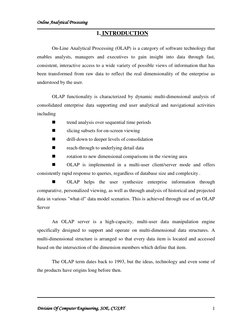 Online Analytical Processing