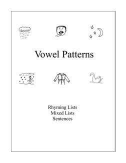 Vowel Patterns  
Rhyming Lists 
Mixed Lists 
Sentences 
 
