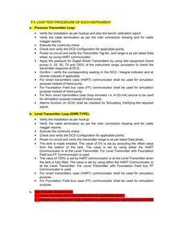 Instrument Loop Test Procedures | PDF | Equipment | Engineering