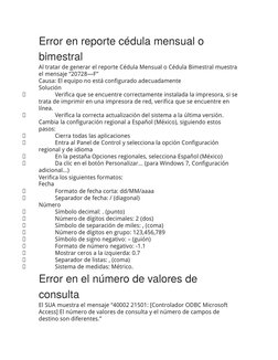Errores Comunes en SUA 3.4.0 y Soluciones | PDF | Archivo de ...