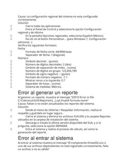 Errores Comunes en SUA 3.4.0 y Soluciones | PDF | Archivo de ...