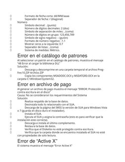 Errores Comunes en SUA 3.4.0 y Soluciones | PDF | Archivo de ...