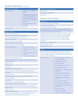 System Overview (continued)
System Parameters
System Setup
User Programmable Preset Capability
Factory Default Preset Data
Fa