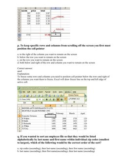Excel Multiple Choice Questions Set 1 | PDF | Spreadsheet | Software