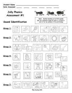 Jolly Phonics Assessment #1 PDF | PDF