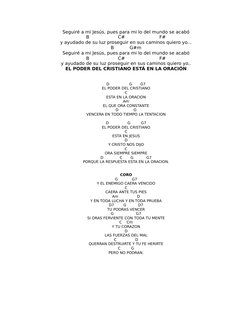 Seguiré a mi Jesús, pues para mi lo del mundo se acabó
B                    C#                        F#
y ayudado de su luz