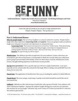 Part 1: Understand Humor | PDF | Laughter | Jokes