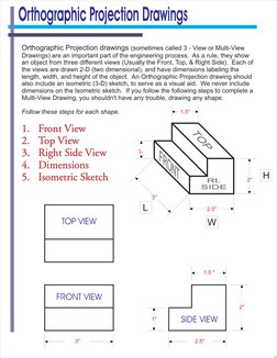 Orthographic Projection Drawing Guide | PDF | Length | Space