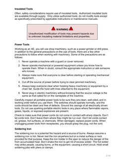 WARNING 
 
Unauthorized modification of tools may present hazards due 
to unknown insulating material limitations and proper