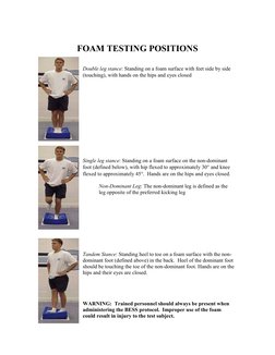 Bess Test Sheet.pdf BESS Test Protocol for Balance Assessment | PDF | Balance (Ability) | Foot