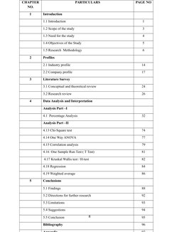 8
CHAPTER
NO.
PARTICULARS
PAGE NO
1
Introduction
1.1 Introduction
1
1.2 Scope of the study
3
1.3 Need for the study
4
1.4 Obj