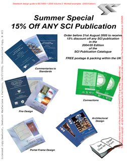 Order before 31st August 2005 to receive 
15% discount off any SCI publication   
in the 
2004/05 Edition 
of the 
SCI Public