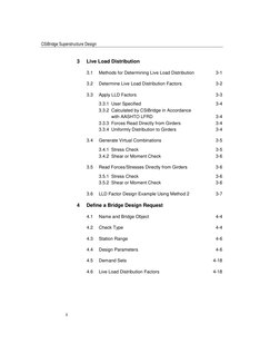 CSiBridge Superstructure Design 
 
 
3 
Live Load Distribution 
3.1 
Methods for Determining Live Load Distribution  
3-1 
3.