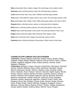 Hielo contra planta, tierra, volador y dragón. No contra fuego, lucha, piedra y hierro.
Venenoso bueno contra tipo planta y h