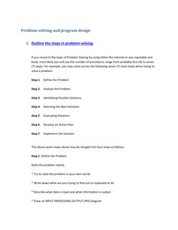 Problem Solving in Program Design | PDF | Algorithms | Computer Program