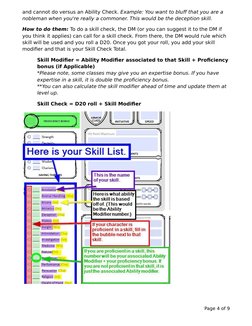 D&D 5E Ability and Combat Checks Guide | PDF | Dungeons & Dragons ...