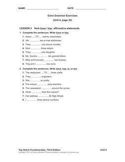 UNIT 04 Extra Grammar Exercises | PDF | Morphology | Cognitive Science