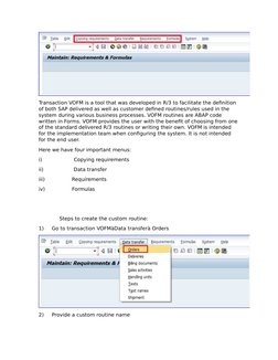 Custom VOFM Routine Creation Guide | PDF | Invoice | Subroutine