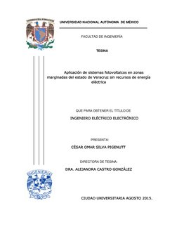 UNIVERSIDAD NACIONAL AUTÓNOMA  DE MÉXICO 
 
 
 
      FACULTAD DE INGENIERÍA 
 
 
  
 
 
 
TESINA