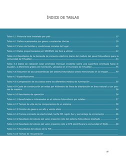 IV 
 
 
 
 
 
 
 
 
 
 
 
 
 
 
 
 
 
 
 
 
 
 
 
 
 
 
 
ÍNDICE DE TABLAS 
 
Tabla 1.1 Potencia total instalada por país ...
